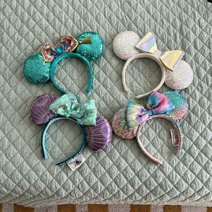 Set of 4 Sparkle/Princess Disney Parks Minnie Ears